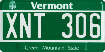 VT license plate XNT306