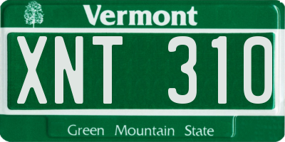 VT license plate XNT310