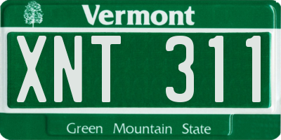 VT license plate XNT311