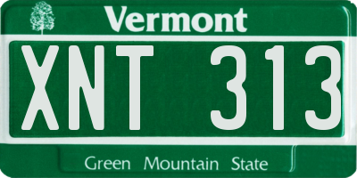 VT license plate XNT313