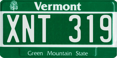 VT license plate XNT319