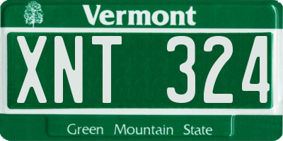 VT license plate XNT324