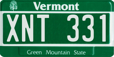 VT license plate XNT331