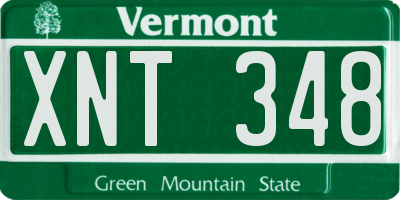 VT license plate XNT348