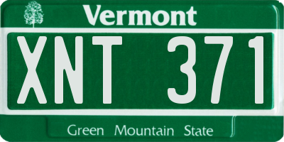 VT license plate XNT371