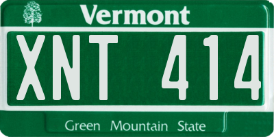 VT license plate XNT414