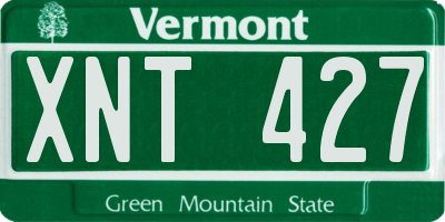 VT license plate XNT427