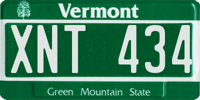 VT license plate XNT434