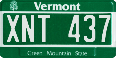VT license plate XNT437
