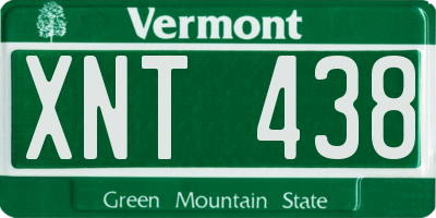 VT license plate XNT438
