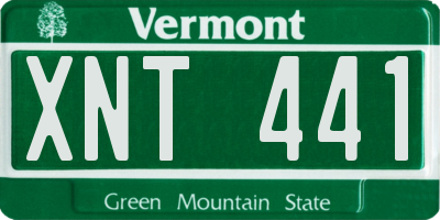 VT license plate XNT441