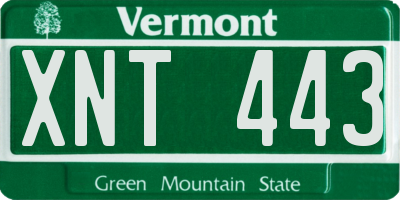VT license plate XNT443