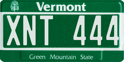 VT license plate XNT444