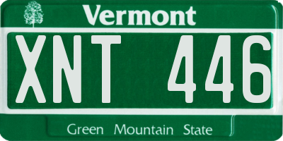 VT license plate XNT446