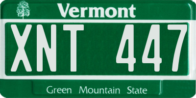 VT license plate XNT447