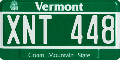 VT license plate XNT448