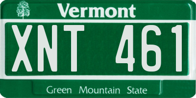 VT license plate XNT461