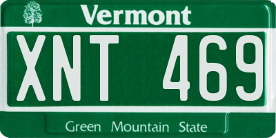 VT license plate XNT469