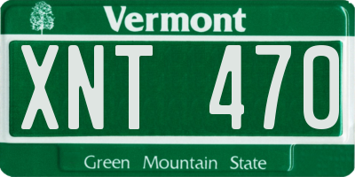VT license plate XNT470