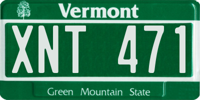 VT license plate XNT471