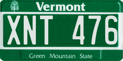 VT license plate XNT476