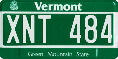 VT license plate XNT484