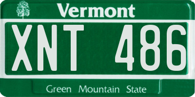 VT license plate XNT486