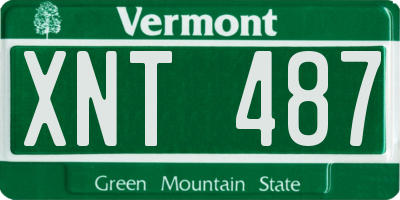 VT license plate XNT487