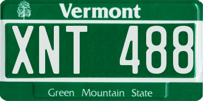 VT license plate XNT488