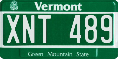 VT license plate XNT489