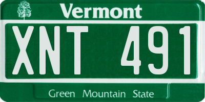 VT license plate XNT491