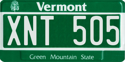 VT license plate XNT505