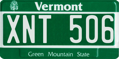 VT license plate XNT506