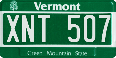 VT license plate XNT507