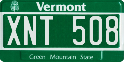 VT license plate XNT508