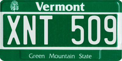 VT license plate XNT509