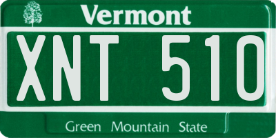 VT license plate XNT510