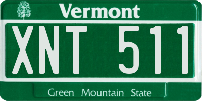 VT license plate XNT511