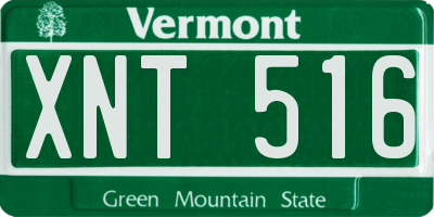 VT license plate XNT516