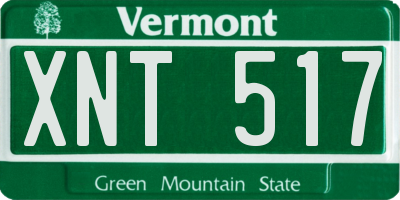 VT license plate XNT517