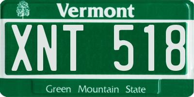 VT license plate XNT518
