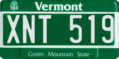 VT license plate XNT519