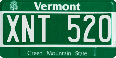 VT license plate XNT520