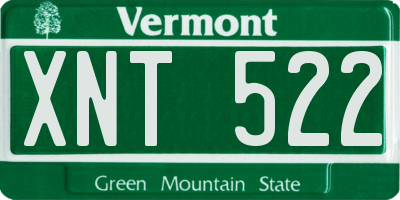 VT license plate XNT522