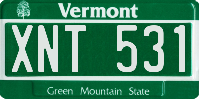 VT license plate XNT531