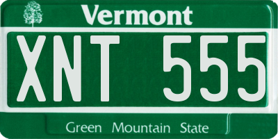 VT license plate XNT555