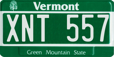 VT license plate XNT557