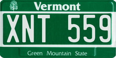 VT license plate XNT559