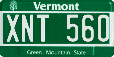 VT license plate XNT560