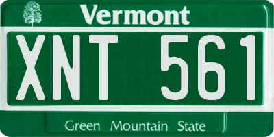 VT license plate XNT561